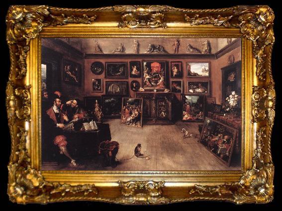 framed  FRANCKEN, Ambrosius An Antique Dealer s Gallery, ta009-2